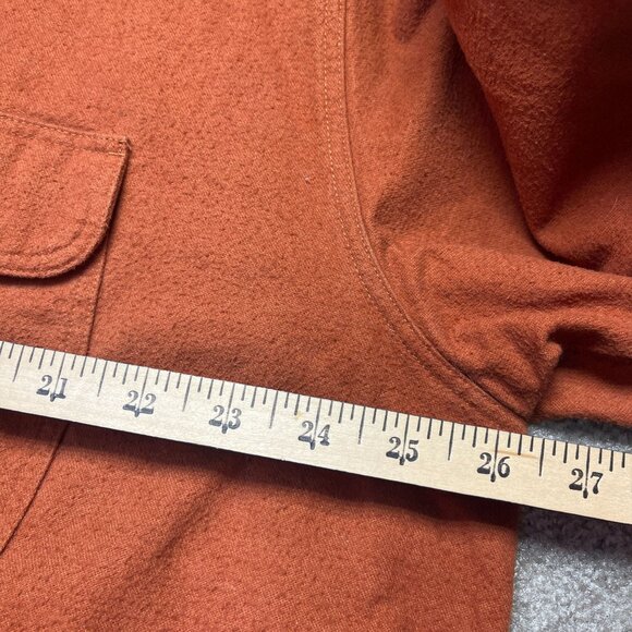 Cabelas Mens  XL Rust Deerskin Soft Chamois Shirt Button & Chest Pockets Outdoor - Picture 4 of 9